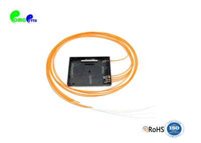 Optical PLC Splitter 50 / 125μm 1x4 Stable Low Polarization Dependent Loss Orange