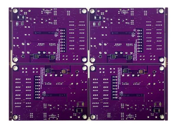 6 Layer FR4-4 1.6mm 2oz PCB Circuit Board 1.6mm Purple Solder Mask EING with plug hole V-cut