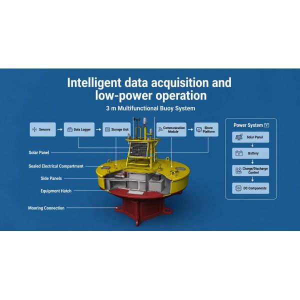 3m to 10m Multifunctional Smart Data Buoy System for Real-Time Ocean Observation