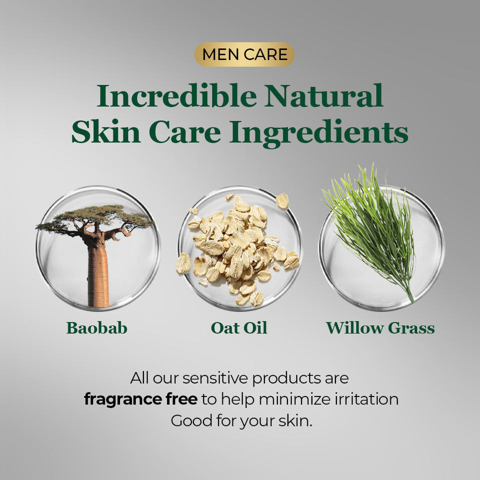 OEM ODM Brand Natural Men's Sensitive Skincare Repair Anti-Aging Hydrating Face Cream & Lotion Antibacterial Oil-Control Cleansing Foam Liquid Cleanser