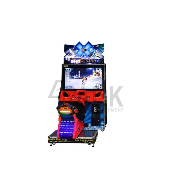 Game Centre Equipment Luxury Snow Motor Racing Game Machine 450W