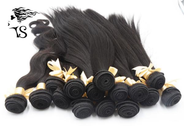 Virgin Peruvian Unprocessed Human Hair Weave 6 Bundles Body Wave Natural Black