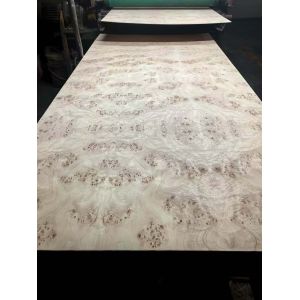 0.5mm Thickness Sliced Cut Mappa Burl Wood Veneer Sheets for Hotel Decoration