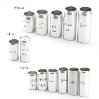 Custom Metal Aluminum Beverage Can Carbonated Water Juice Cans With Lids