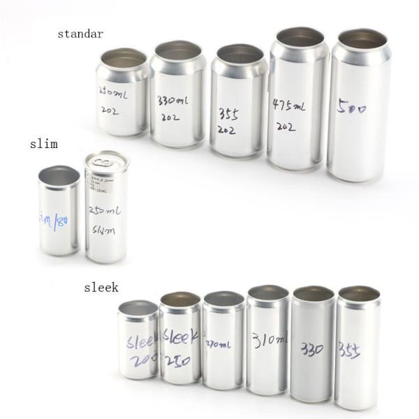 Custom Metal Aluminum Beverage Can Carbonated Water Juice Cans With Lids