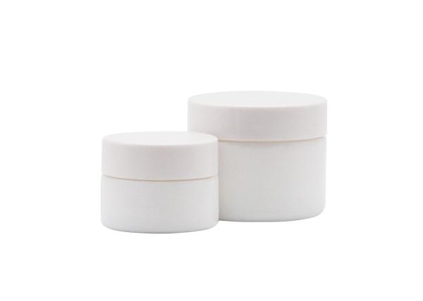 Cuidados pessoais de creme de empacotamento cosméticos vazios de vidro brancos do frasco 50g