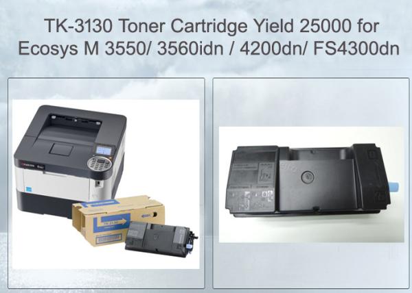 Compatible Black TK3130 Kyocera Printer Toner Cartridges For Kyocera ECOSYS M3550idn
