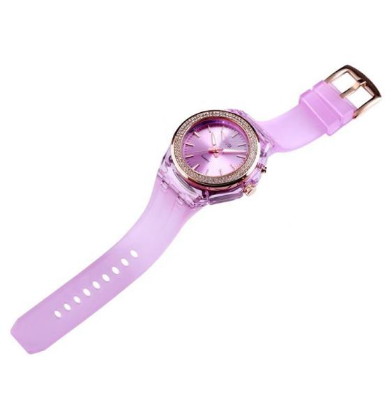 Cyber Celebrity Bracelet 1553 LED Women Watch Transparent Strap Relojes De Mujer Jewel