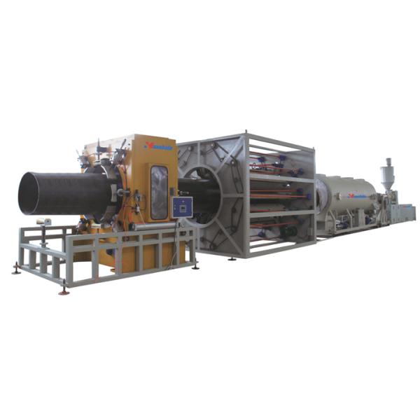 HUASHIDA HDPE Jacket Pipe Extrusion Line with Φ110-2200mm Range, Dust-Free Planetary Cutting, and Control System