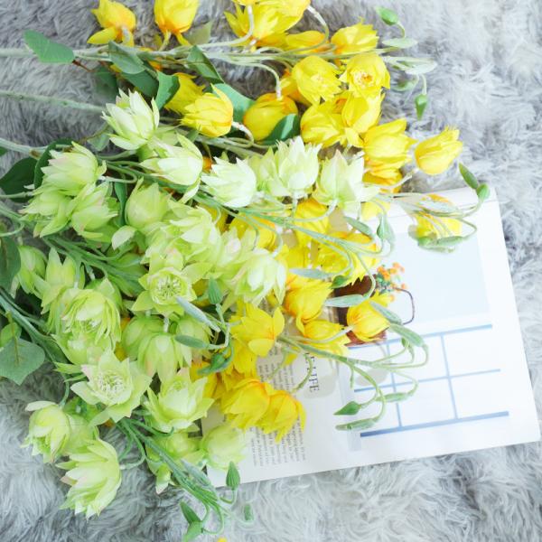 Nordic high-end simulation flowers, wind chimes, silk flowers, fake flowers, home furnishings, homestays, living rooms, desktop flower arrangements, silk flowers, wedding decorations