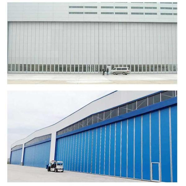 Warehouse Megadoor Aircraft Hangar Door Steel Frame 23DB Soundproof