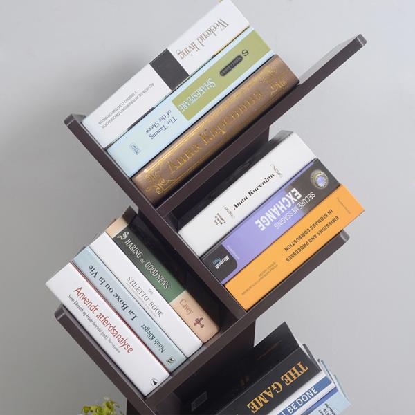 Полностью демонтированный Bookcase трапецоидальной древесины 32.68inch 7.5kg угловой