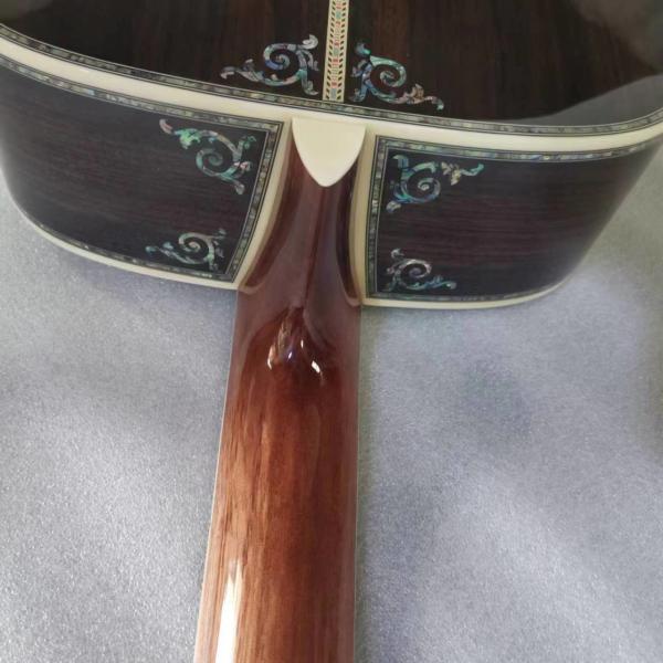 Custom MT Dreadnought D Body Sunburst Acoustic Guitar Wood Pickguard Martin D45 Guitar