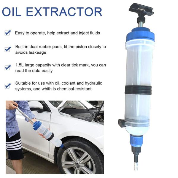 Hand 1.5L Antifreeze Oil Fluid Extractor Pump Vacuum Car Tool