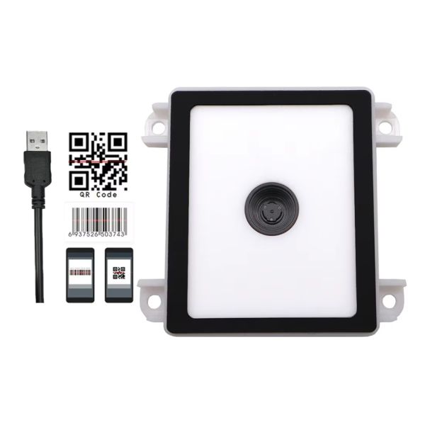 White Embedded Barcode Scanner Ultra Thin QR Bar Code Scanner For Self Service Vending Machine