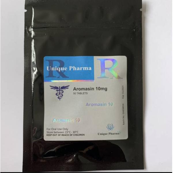 Уникальная Pharma Aromasin 10mg Этикетки с черными алюминиевыми палочками