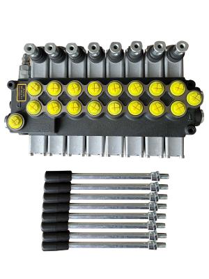 Threaded Mounting Multiway Valve 8 Ways Manual Hydraulic Control Valve