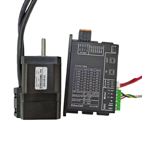 Closed Loop 2 Phase NEMA17 42mm Flange Stepper Motor with EtherCAT Servo Stepper Driver for CNC Machines