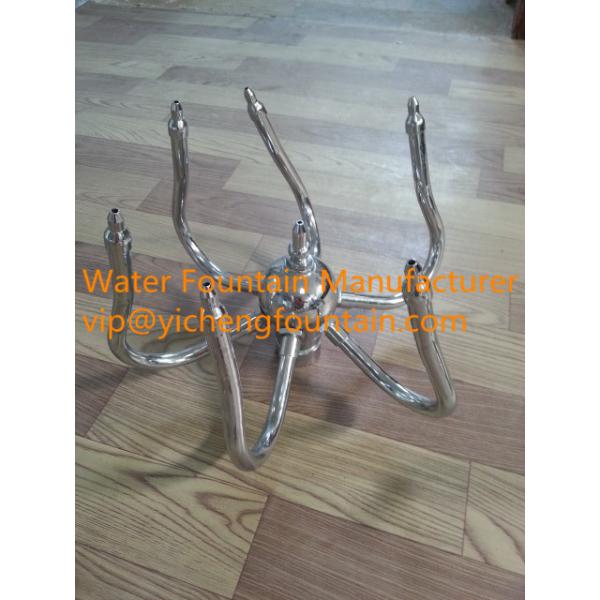 Rotation Dragon Nozzles Head / Water Fountain Nozzles Brass With Chrome Material