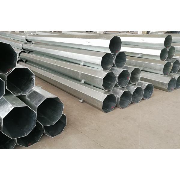 2.5mm Transmission Line Electric Steel Pole Octagonal Galvanized Steel Utility Pole
