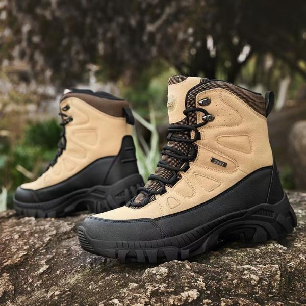 Durable Military Tactical Boots Brown Hiking Combat Boots Breathable