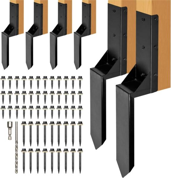 Wooden Fence Base Construction Heavy-duty Construction for Leaning or Decaying Fences