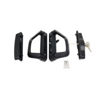 Manillas de puerta en forma de D Negro Pull Manilla Cerradura con llave diseño personalizable