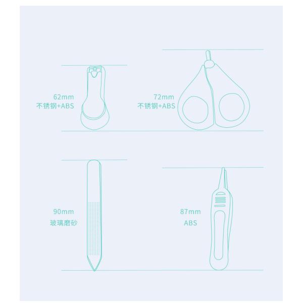 Ebei-eya Baby Nail Clipper Set Infant Beauty Tools Scissors Tweezers File