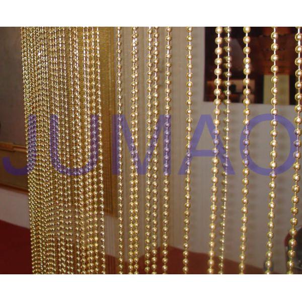 Pumpkin Shape Stainless Steel Beaded Curtains , Hotel Ball Chain Room Divider