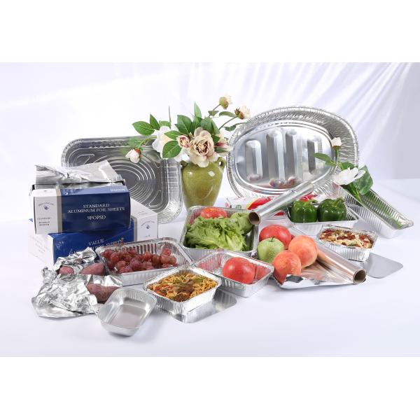Take Away 8'' Aluminium Foil Container 1000 Ml Eco Friendly Food Grade