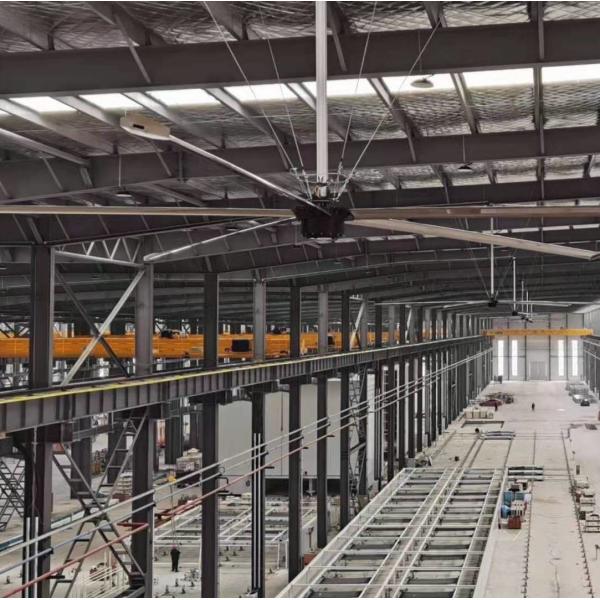 Low Noise 9ft Residential HVLS Fans Garage Vent Giant Industrial Ceiling Fans