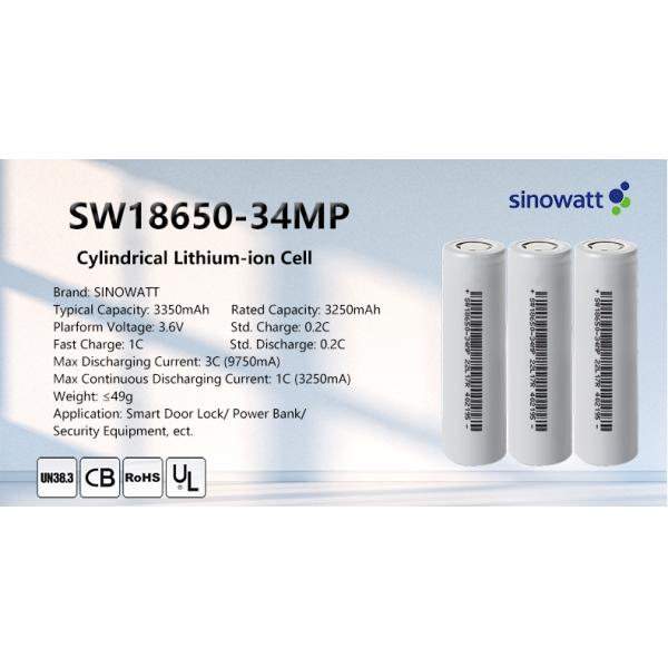 SW18650-34MP 18650 3350mah Batteries 18650 3.6V NCM Battery 18650 Rechargeable Li-ion Cell 18650 3350mAh Lithium-ion Cell