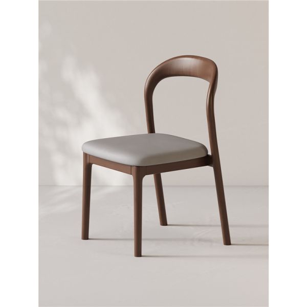 Luxury Nordic High Quality Solid Wood Dining Chair Upholstered Seat Commercial Restaurant Bar Dining Cafe Chair