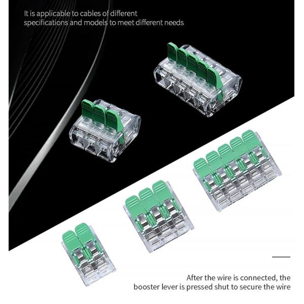 UL CE Certified 3 Poles Fast Electrical Wire Terminal Connector for Quick Wiring Jobs