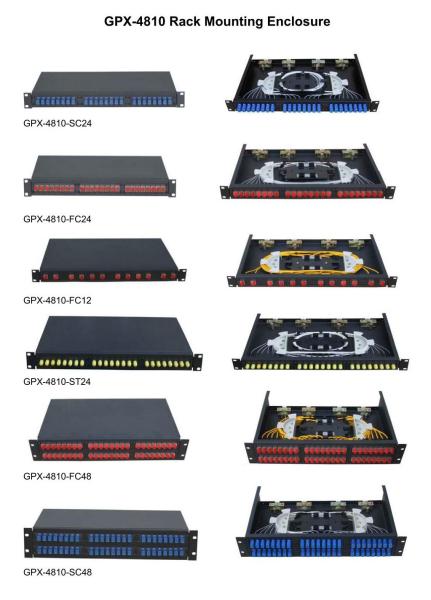 Outdoor Fiber Optic Distribution Box Rack Mounting Enclosure 480×250×1U