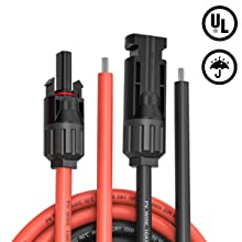 DC 10AWG PV Photovoltaic Solar Cable With Waterproof Connectors