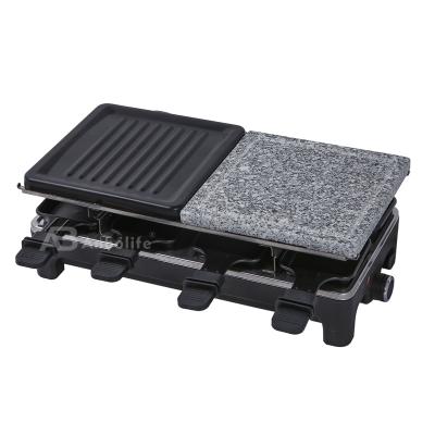 Anbolife 1500W Electric Raclette Grill with Non-Stick Surface