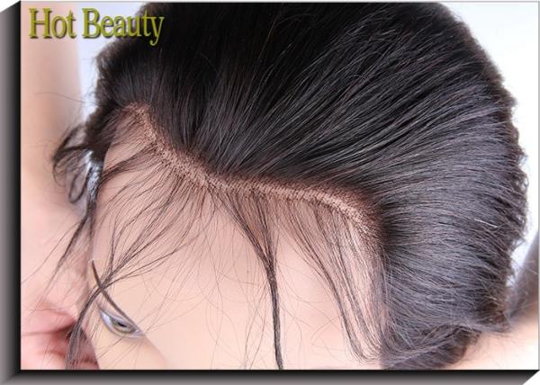 Non Remy Human Hair 8 Inch Ear to Ear Top Lace Frontal Smooth Straight