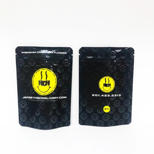 Custom Smell Proof Weed Packaging Bag With UV Printing Laminated Materials