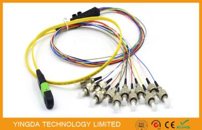 FC 12 Core Fiber Trunk Cable , MTP MPO Cable Ribbon 3M Single Mode 0.9mm