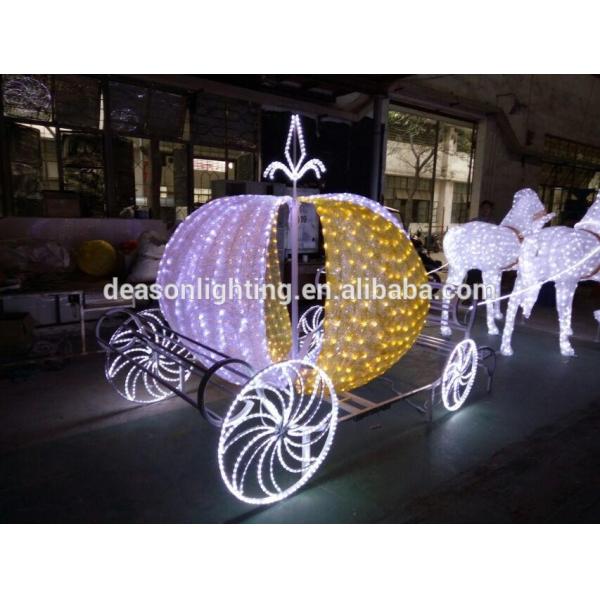 Led christmas horse carriage cinderella carriage