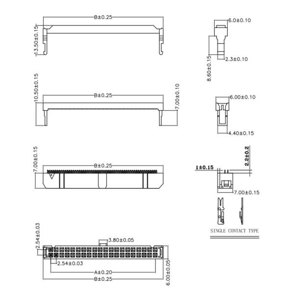 2651 Flat Ribbon Cable 28AWG 105C 300V