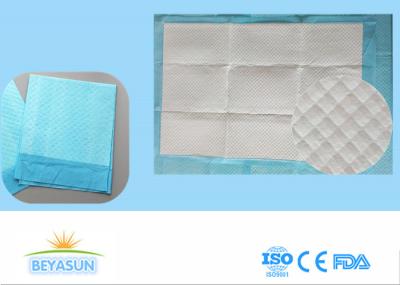 Protetores descartáveis das folhas de cama da incontinência, cor sanitária do azul das almofadas de cama