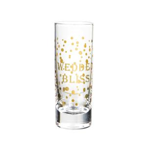 Transparent Festival 60ml Shot Glass Lead Free With Decoration Glass Gift