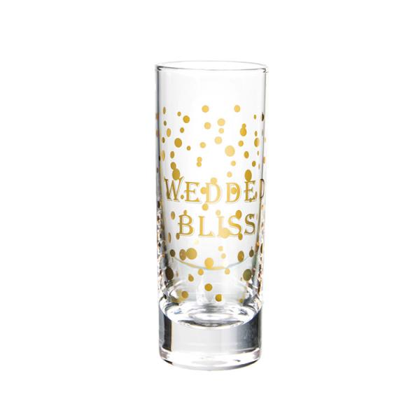 Transparent Festival 60ml Shot Glass Lead Free With Decoration Glass Gift