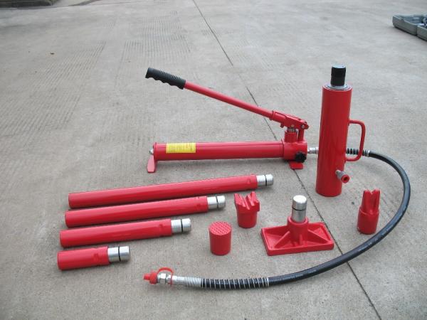 20 Ton Porta Power Kit , Save Space Triple Stage Car Body Jack Kit