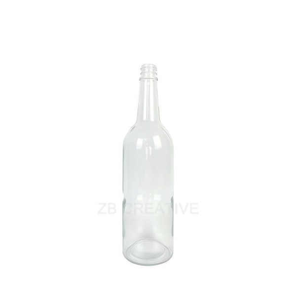 High White Vodka Glass Bottles 750ml Screw Cap Alcohol Packaging 480g CY-847