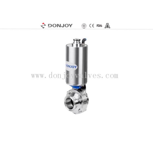 Клапан-бабочки пневматической деятельности санитарные с зажатым уплотнением крем