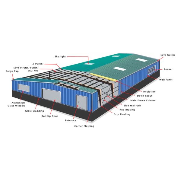 Customizable Prefabricated Steel Structure Fast Construction For Industrial Buildings