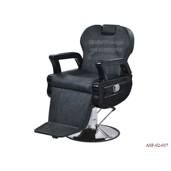 ASF-02-037 Stainless Steel Round Based Hair Cutting Barber Chair,Classic Barbar Chair